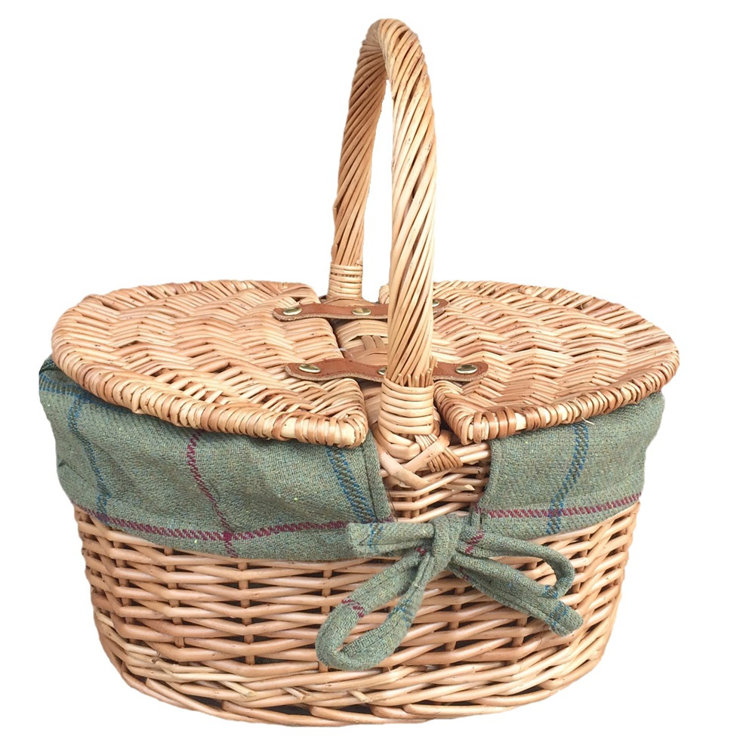Brambly Cottage Oval Picnic Basket with Lining Wayfair.co.uk
